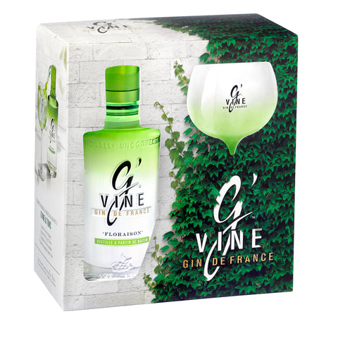 GVine Gin FLORAISON Weinblätter 0,7 i.GK + Glas