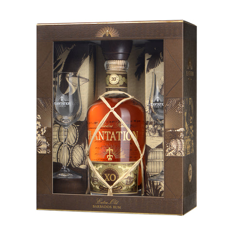 Plantation Rum Barbados Extra Old 20th Anniversary  0,7 i.GK mit 2 Gläser